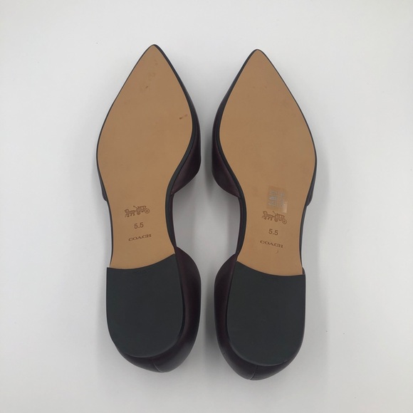 NWT Coach Women’s Leather Pointy Toe d’Orsay Flat - Picture 6 of 6